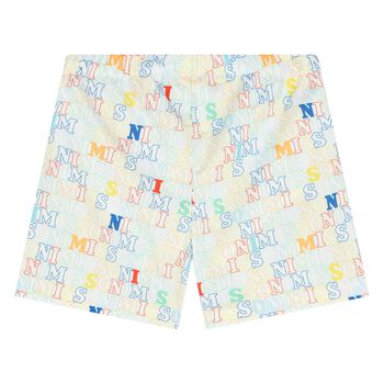 Younger Boys White Logo Swim Shorts