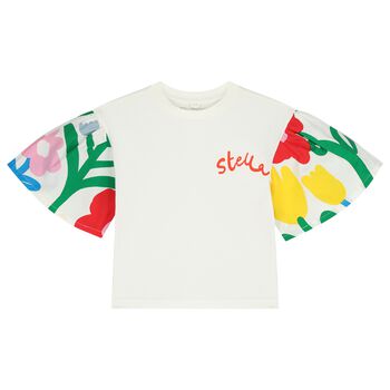 Girls White Logo T-Shirt