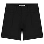 Boys Black Logo Shorts, 1, hi-res