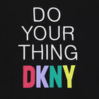 Girls Black Logo Sweatshirt Dress, 1, hi-res