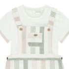 Baby Boys Striped Dungaree & T-Shirt Set, 2, hi-res