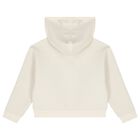 Girls Ivory & Gold Logo Jacket, 1, hi-res