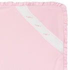 Baby Girls Pink Smocked Receiving Blanket, 1, hi-res