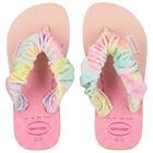 Girls Pink Logo Flip Flops, 1, hi-res