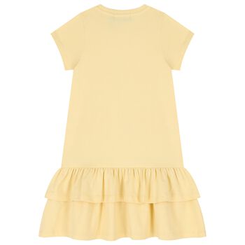Girls Yellow & Pink Bag Dress