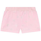 Girls Pink Bow Shorts, 1, hi-res