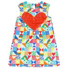Girls Multi-Coloured Hearts Dress, 1, hi-res