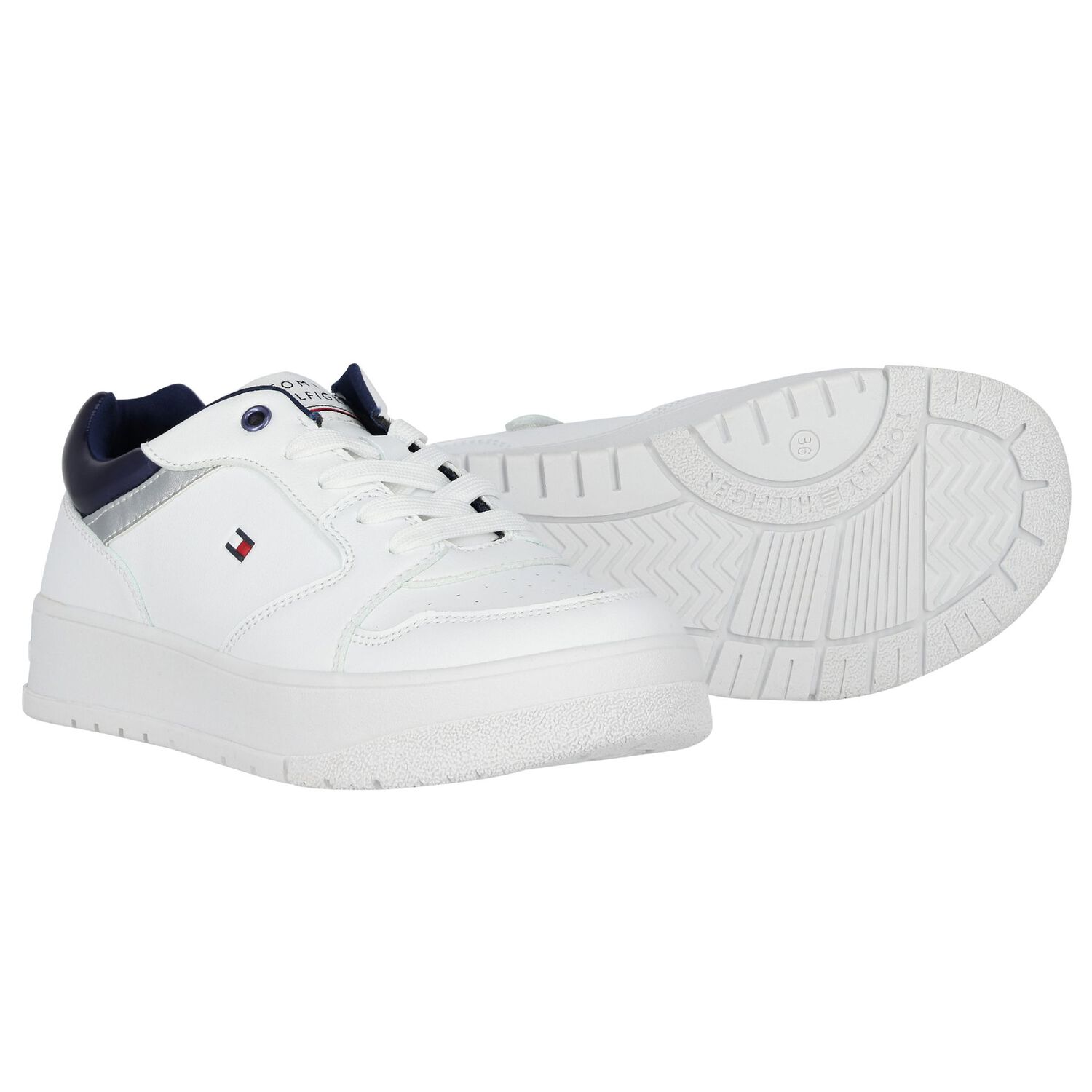 White Logo Trainers, 1, hi-res