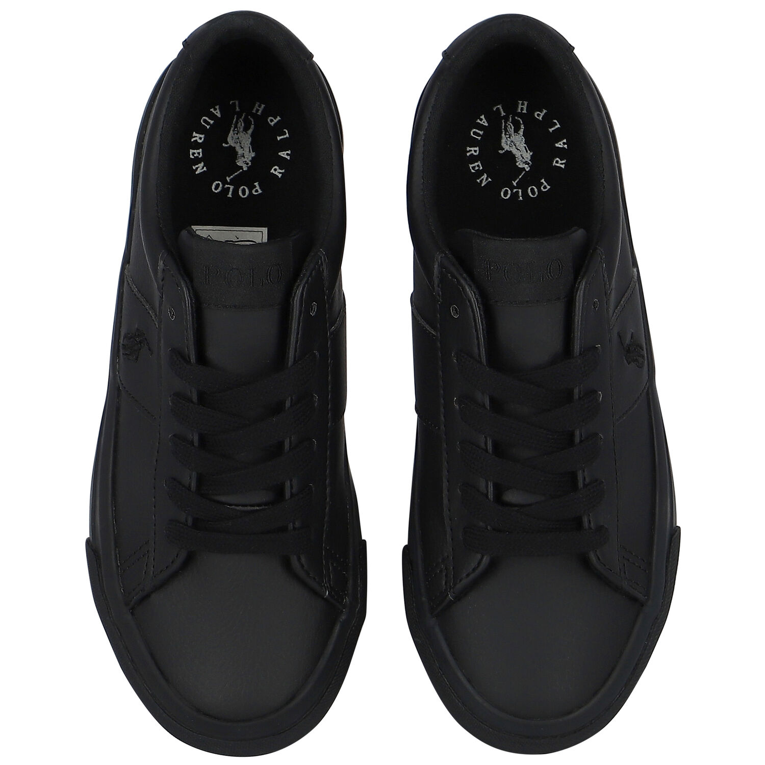 Boys Black Logo Trainers, 1, hi-res
