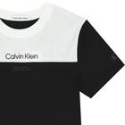 Boys White & Black Logo T-Shirt, 1, hi-res