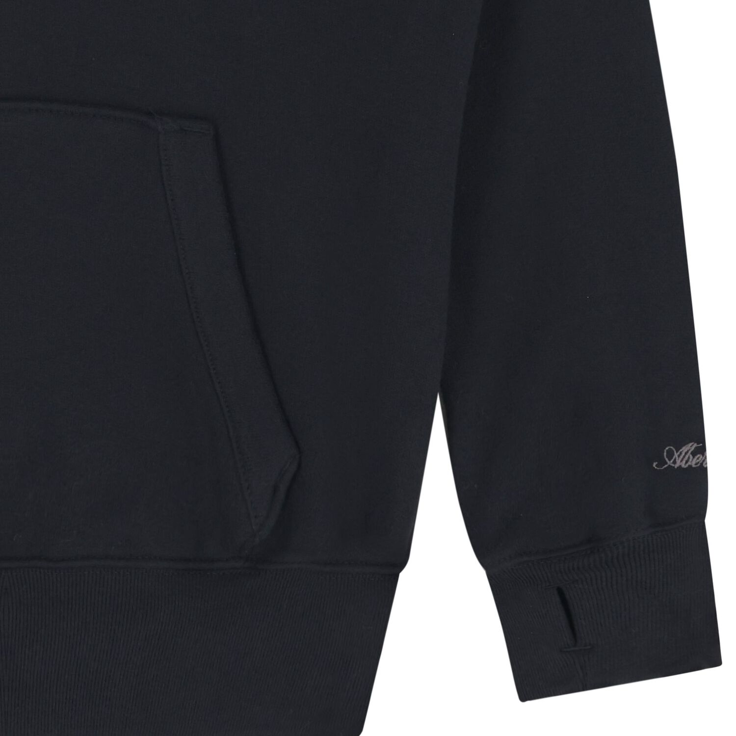 Girls Black Logo Hooded Top, 2, hi-res