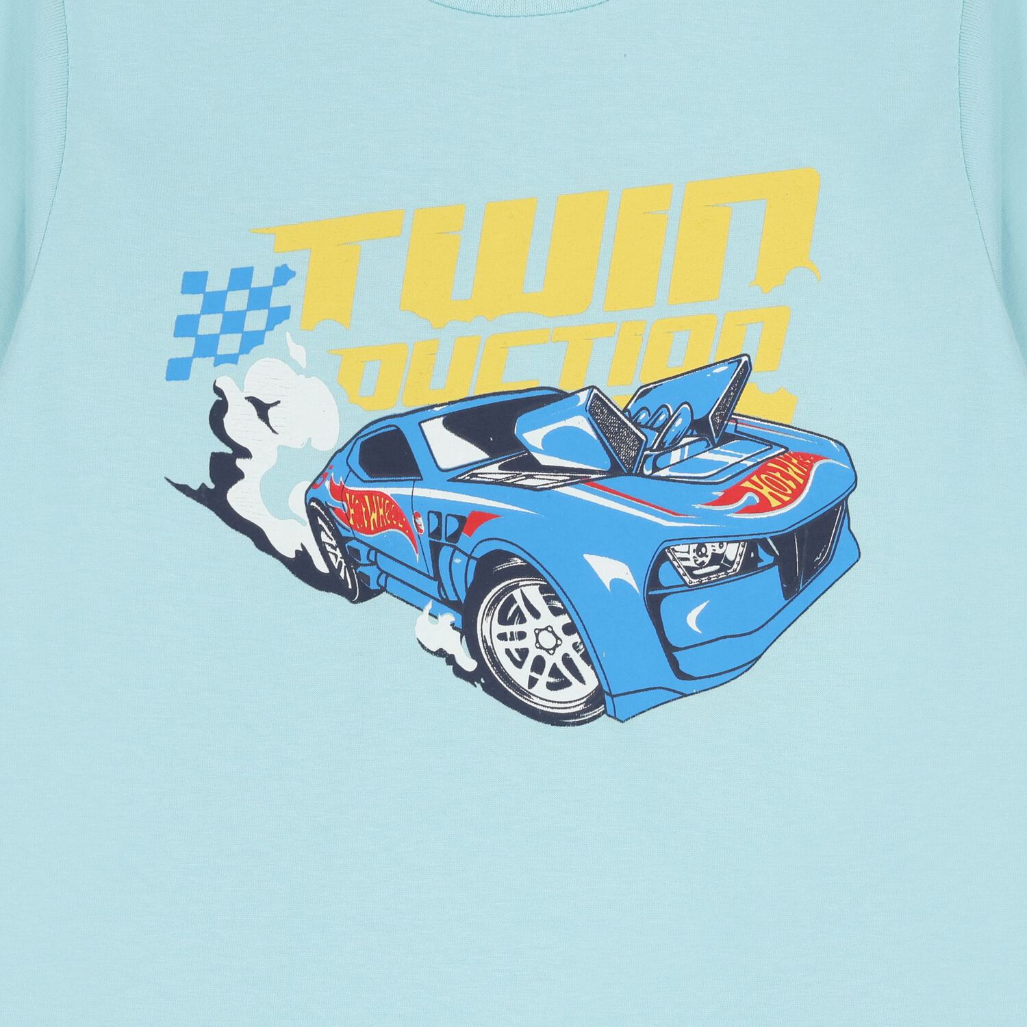 Boys Blue & Navy Blue Hotwheels Shorts Set, 1, hi-res