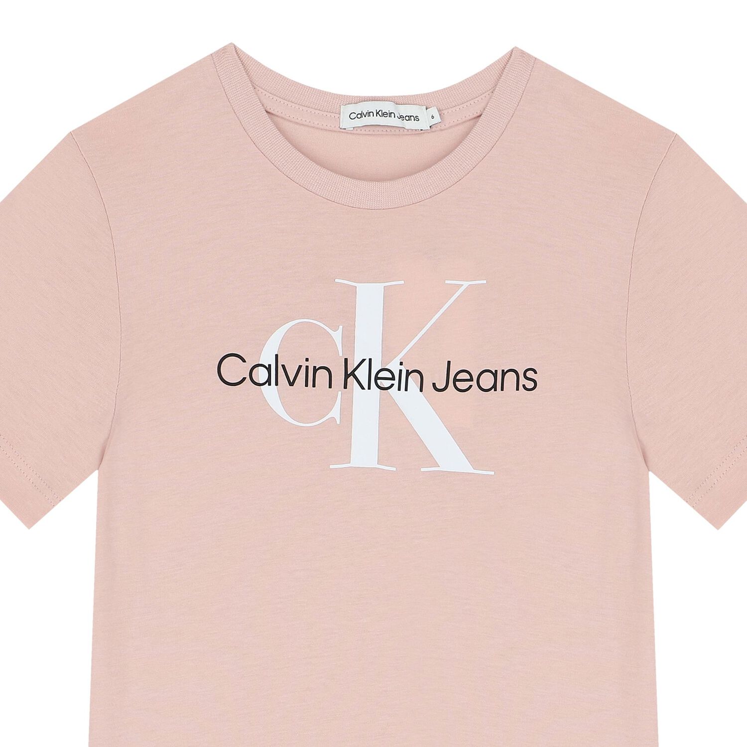 Boys Beige Logo T-Shirt, 6, hi-res