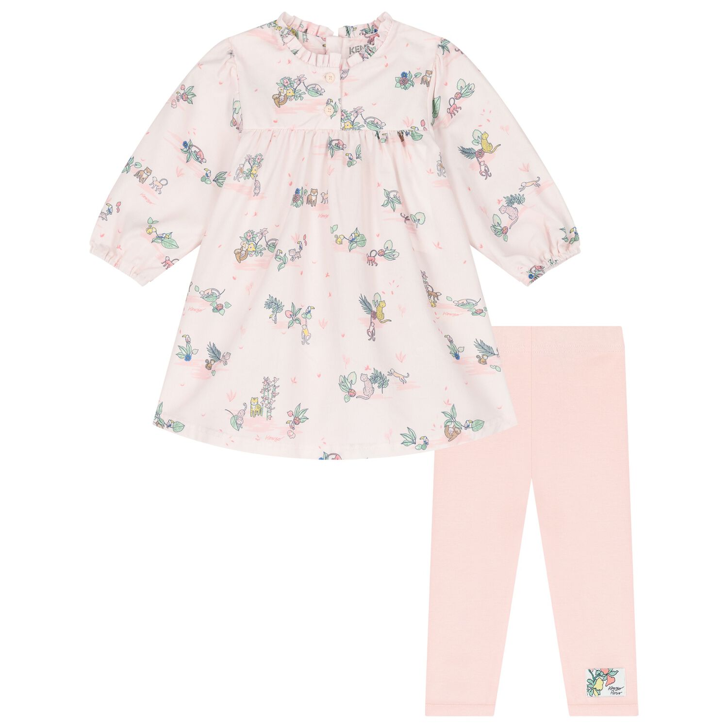 Younger Girls Pink Logo Leggings Set, 1, hi-res image number null