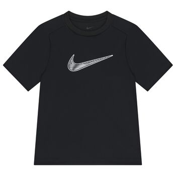 Boys Black Logo Dri-Fit T-Shirt