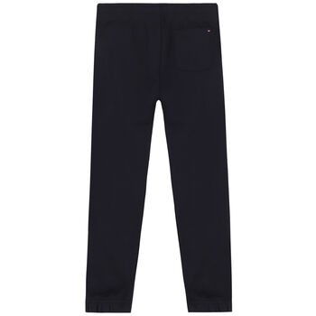 Boys Navy Logo Cotton Jogger
