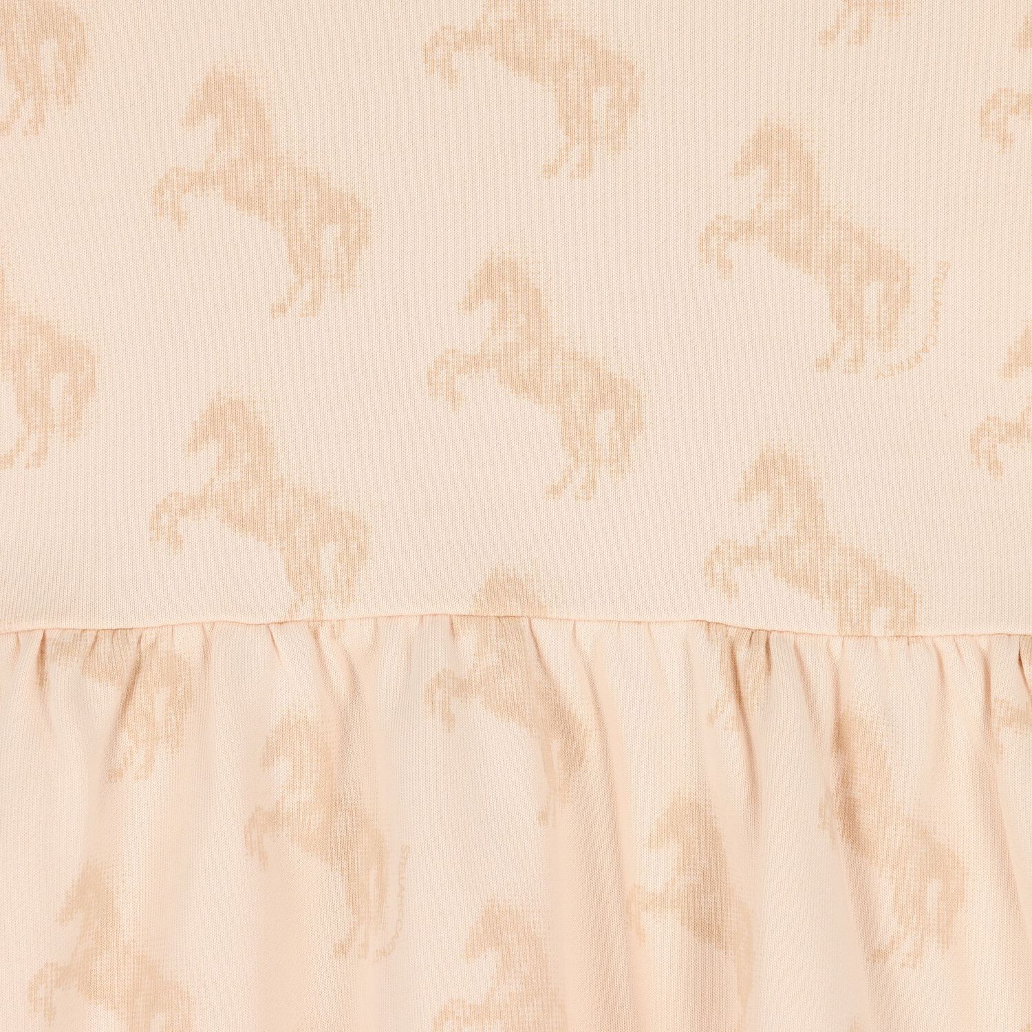 Girls Beige Horse Dress, 1, hi-res