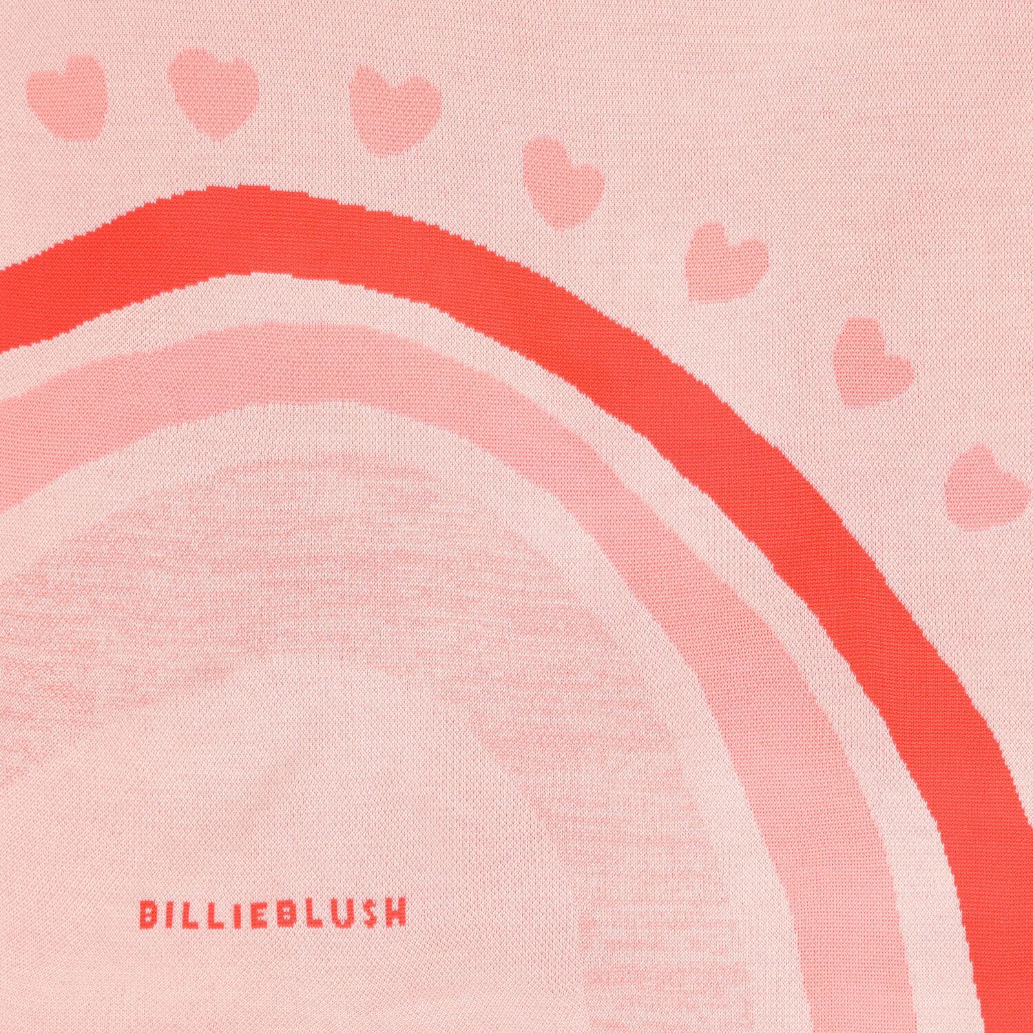 Baby Girls Pink Hearts Knitted Blanket, 1, hi-res