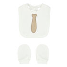 Baby Boys Ivory & Beige 4-Piece Set, 1, hi-res