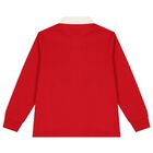 Boys Red Triple Pony Logo Polo Shirt, 1, hi-res