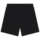 Boys Black Logo Shorts, 2, hi-res