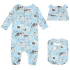 Baby Boys Blue Logo Babygrow Set, 1, hi-res