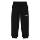 Boys Beige & Black Logo Reversible Joggers, 1, hi-res
