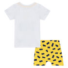 Boys White & Yellow Shorts Set, 1, hi-res