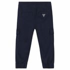 Boys Navy Cargo Trousers, 1, hi-res