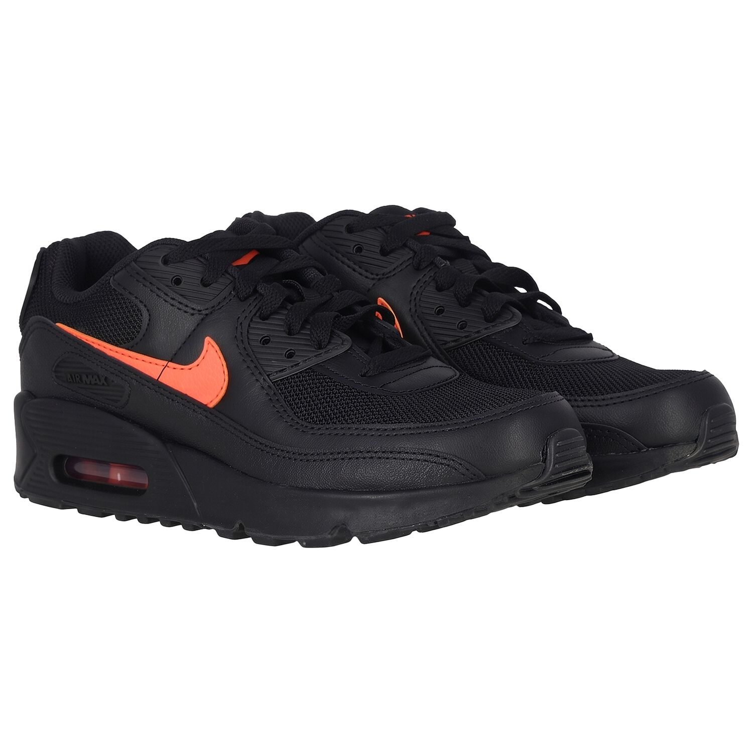 Black Nike Air Max 90 Trainers , 1, hi-res