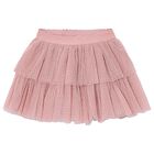 Girls Pink Tulle Skirt, 4, hi-res