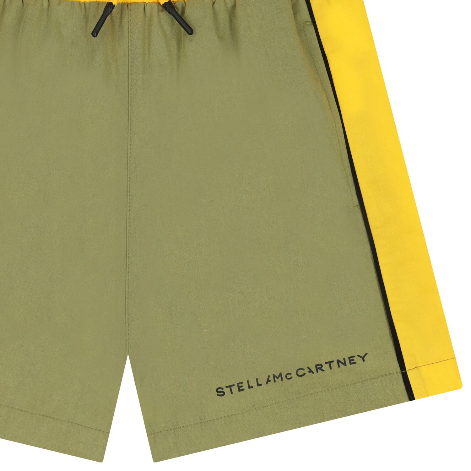Boys Green & Yellow Logo Shorts, 1, hi-res