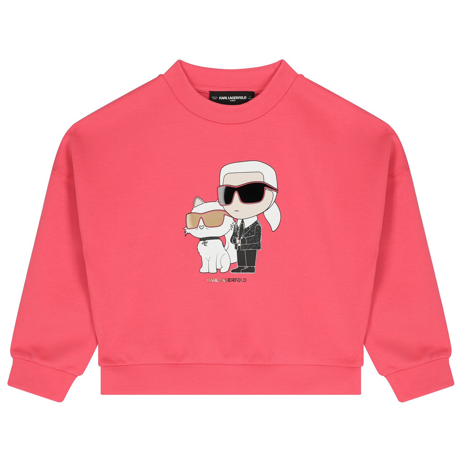 Girls Pink Logo Ikonik Logo Sweatshirt, 1, hi-res
