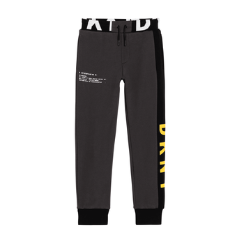 Boys Grey Logo Joggers