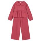 Girls Pink Trousers Set, 1, hi-res