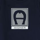 Baby Boys Navy Blue Logo Babygrow, 3, hi-res