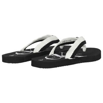 Black Logo Flip Flops