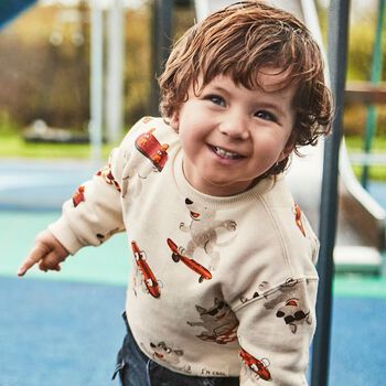 Younger Boys Ivory Dogs Sweatshirt