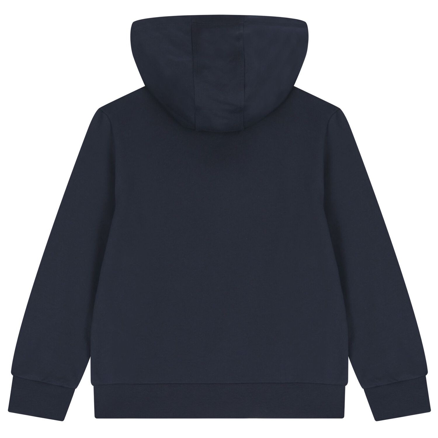 Boys Navy Blue Logo Hooded Top, 4, hi-res