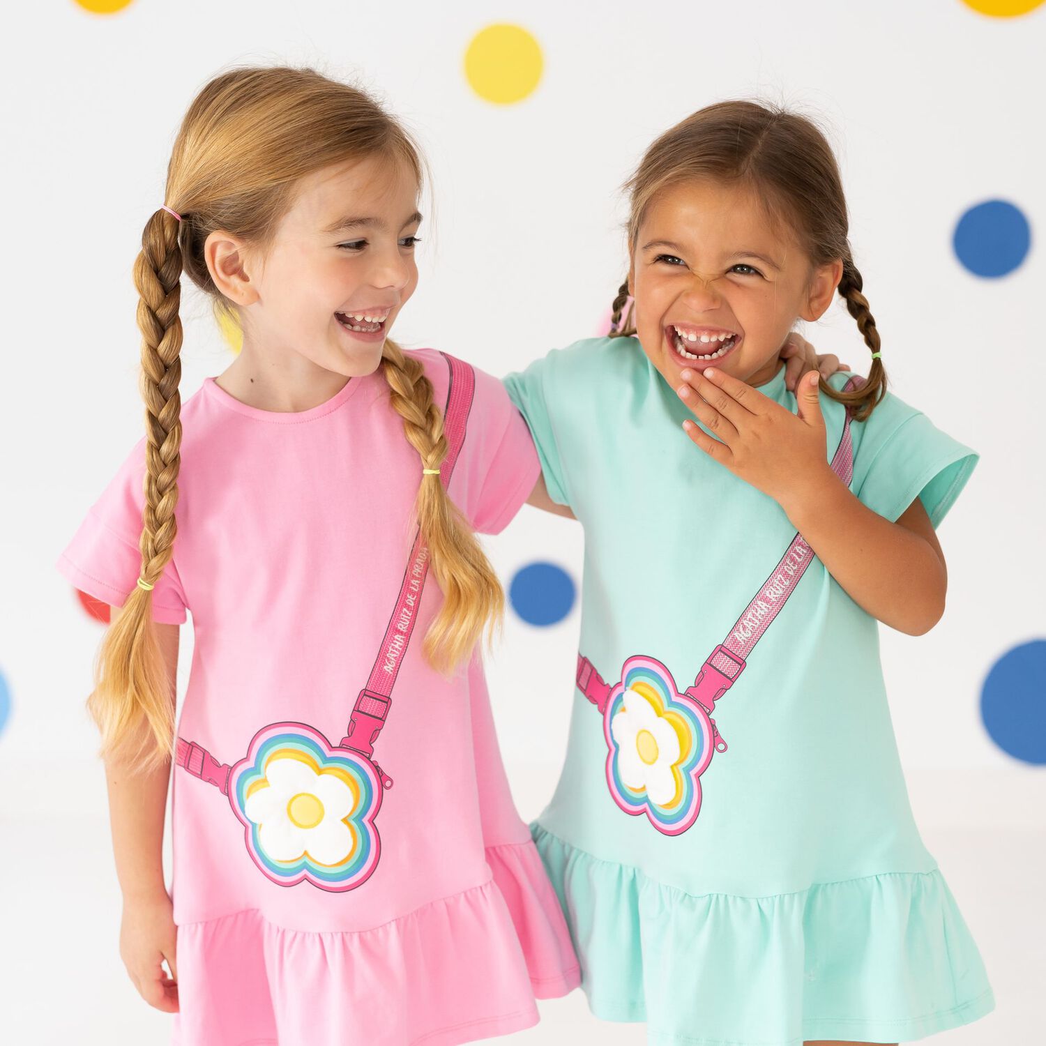 Girls Pink Flower Bag Dress, 2, hi-res image number null