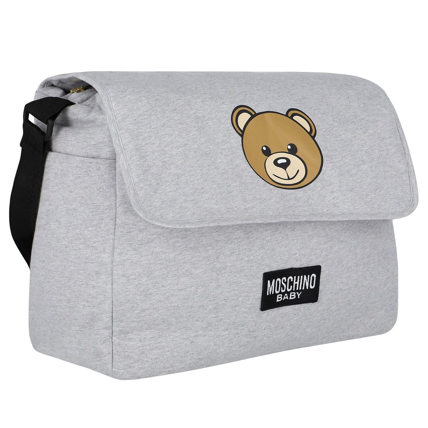 Grey Teddy Bear Logo Baby Changing Bag, 3, hi-res image number null