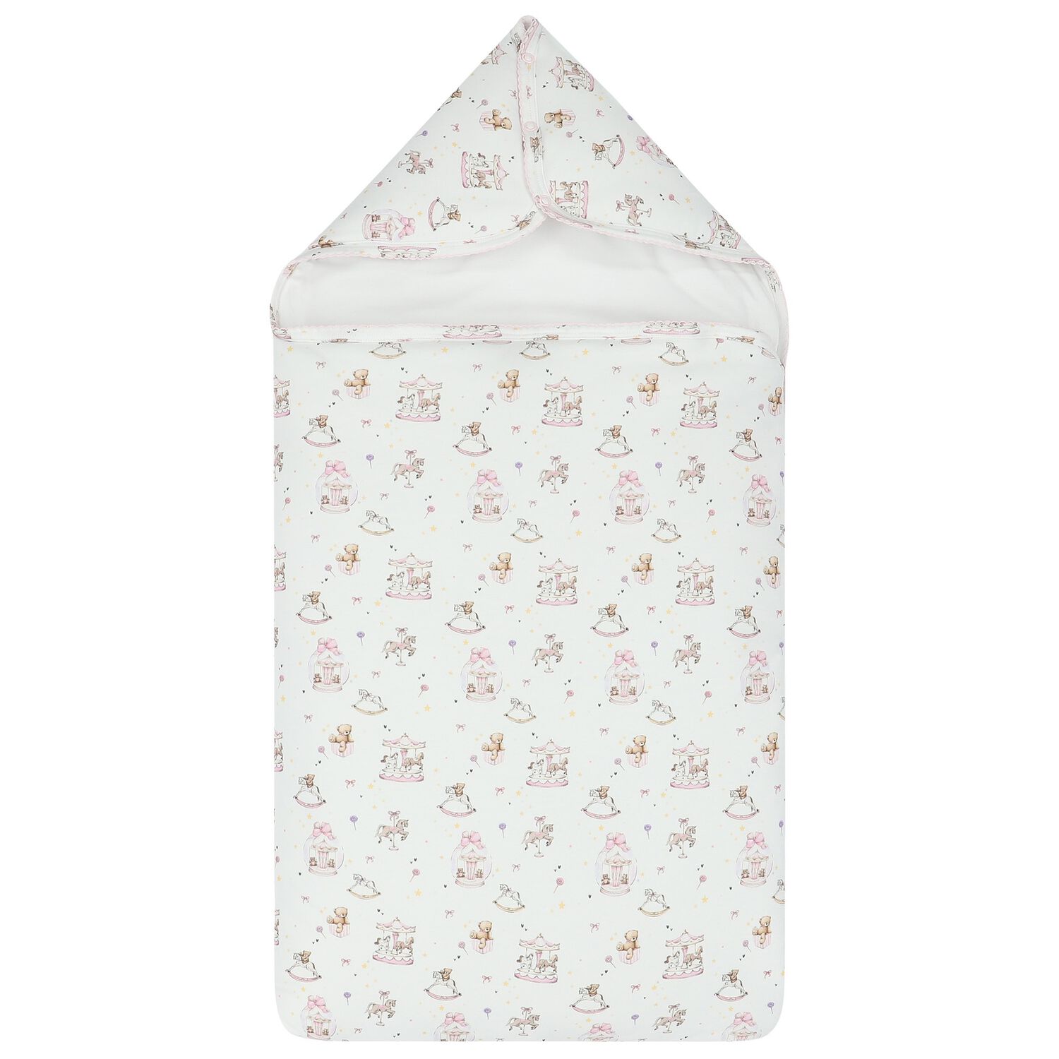 Baby Girls White & Pink Carousel Nest, 1, hi-res image number null