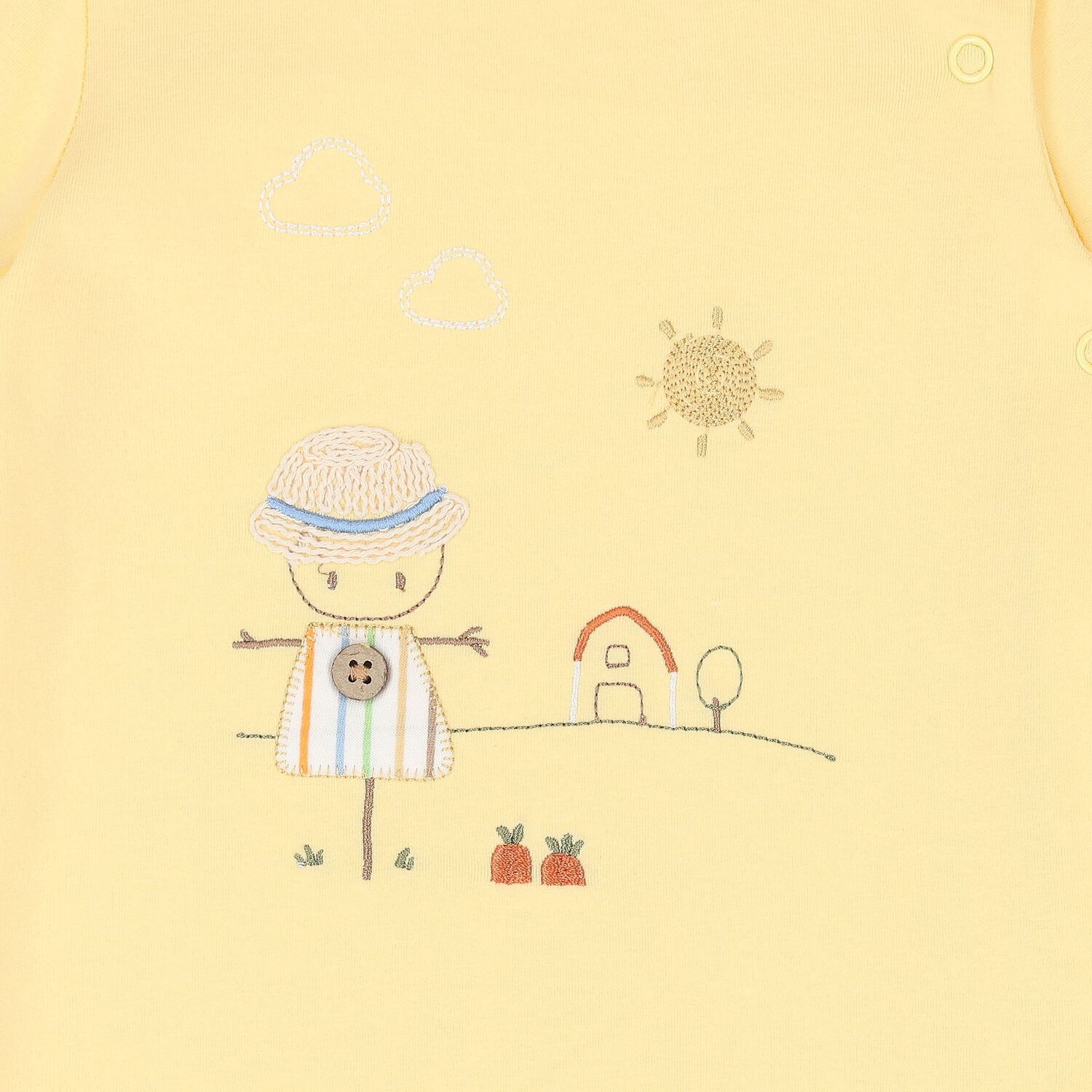 Baby Boys White & Yellow Rompers ( 2-Pack ), 1, hi-res