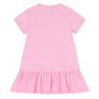 Younger Girls Pink Teddy Bear Dress, 1, hi-res