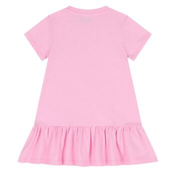 Younger Girls Pink Teddy Bear Dress