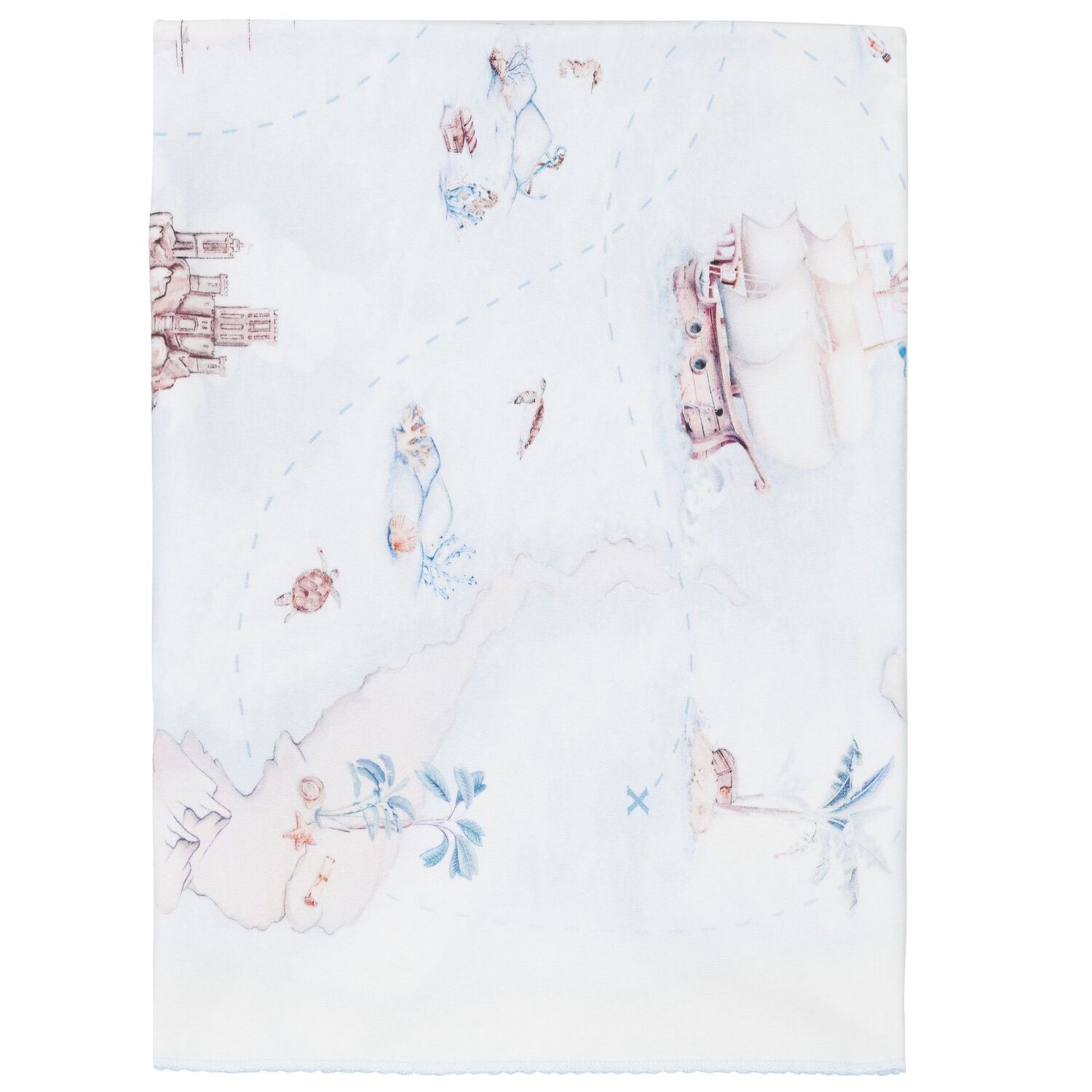 Baby Boys Blue & Ivory Blanket Set, 1, hi-res