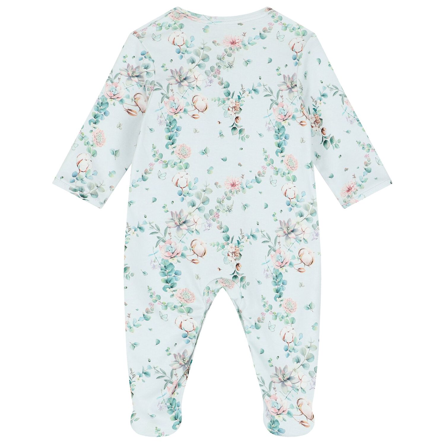 Baby Girls Mint Floral Babygrow Set, 1, hi-res image number null