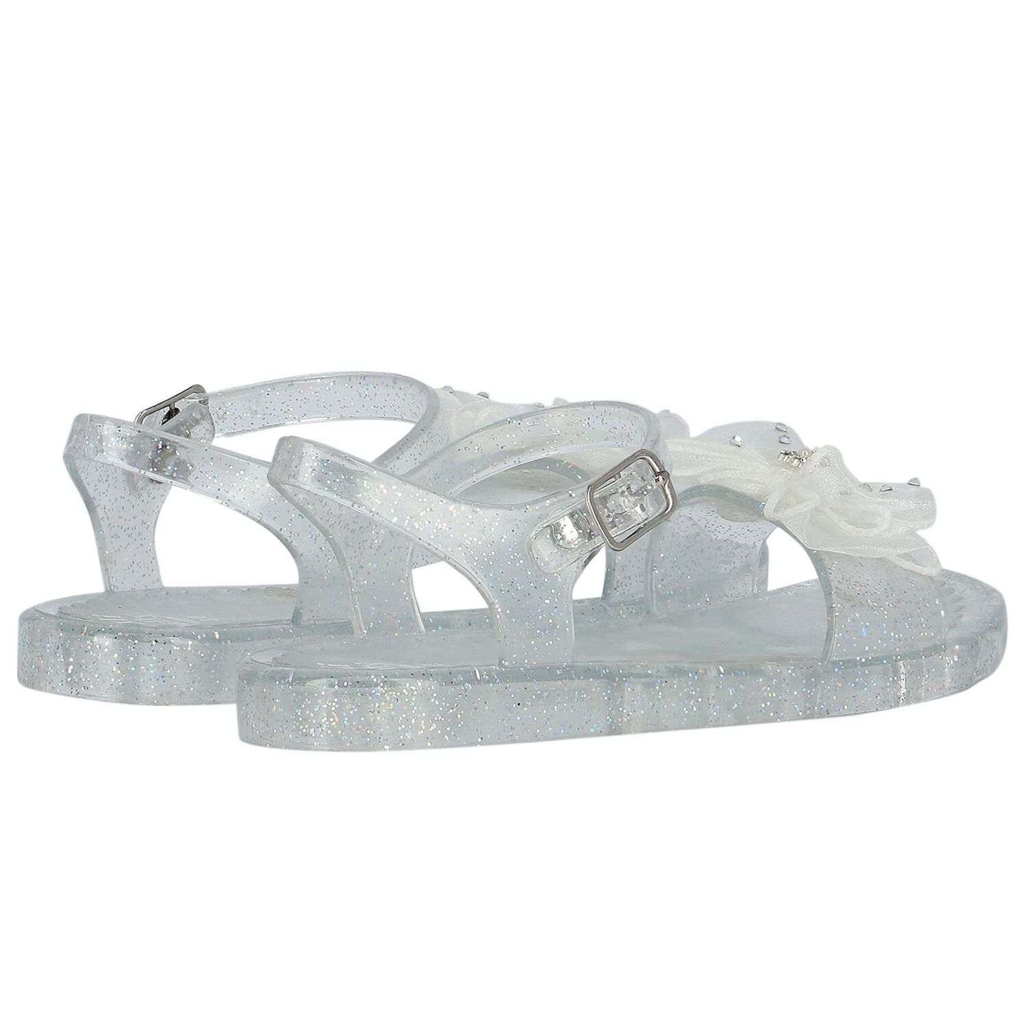 Girls Transparent Jelly Sandals, 1, hi-res image number null