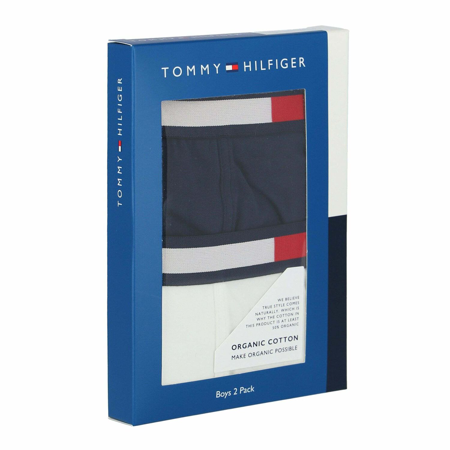 White & Navy Boxer Shorts (2 Pack), 1, hi-res