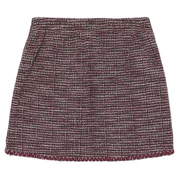 Girls Red Tweed Skirt